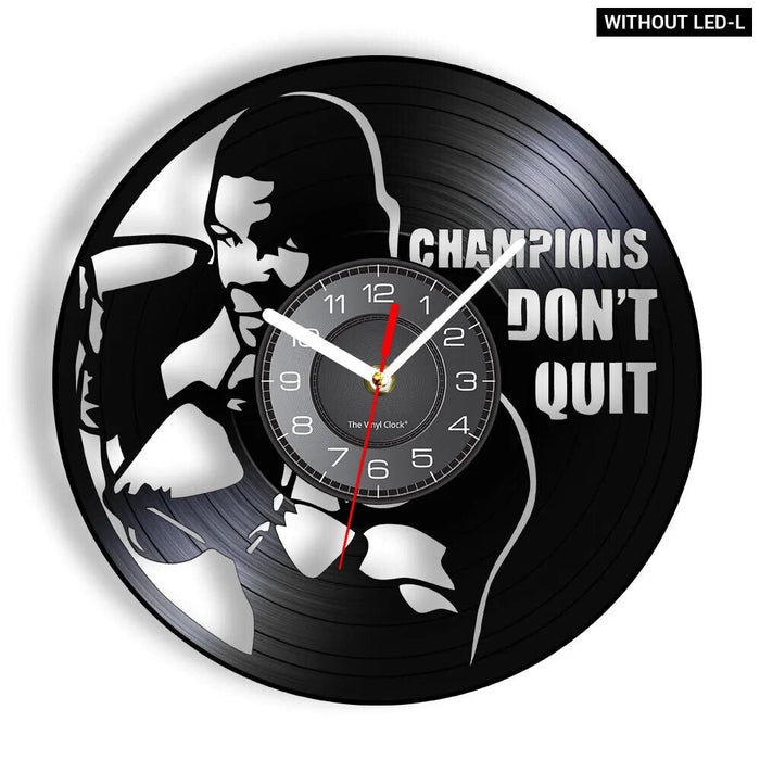 Boxing Gym Vinyl Record Wall Clock