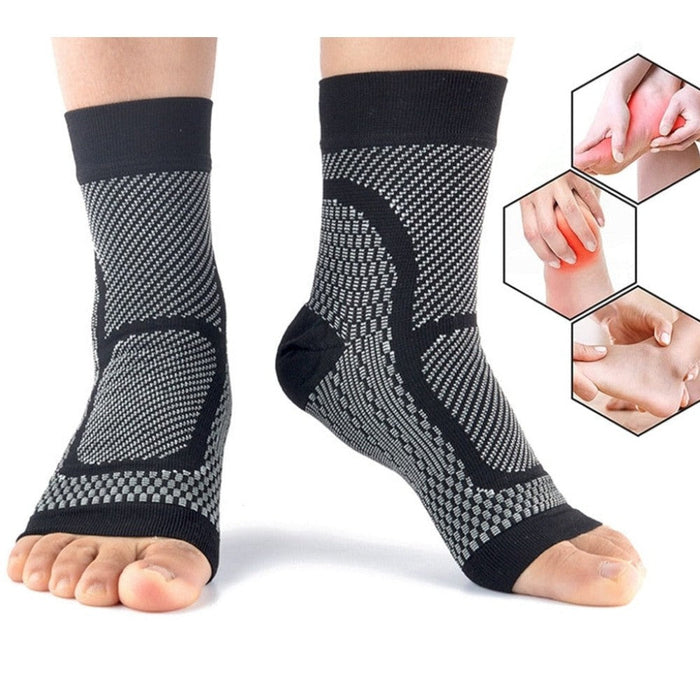 1Pair Compression Ankle Brace Socks For Heel Pain Achilles Tendonitis Relief