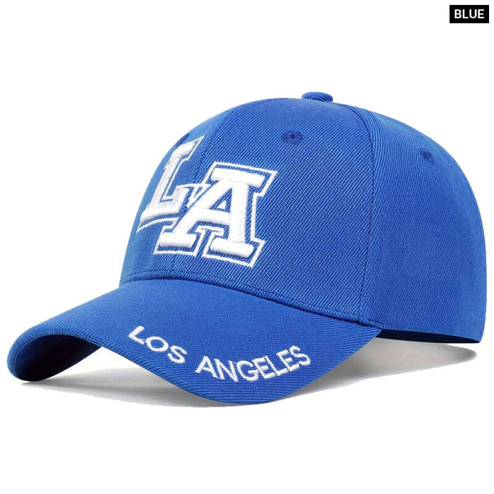 Adjustable La Embroidered Baseball Cap / Hat For Outdoor Wear