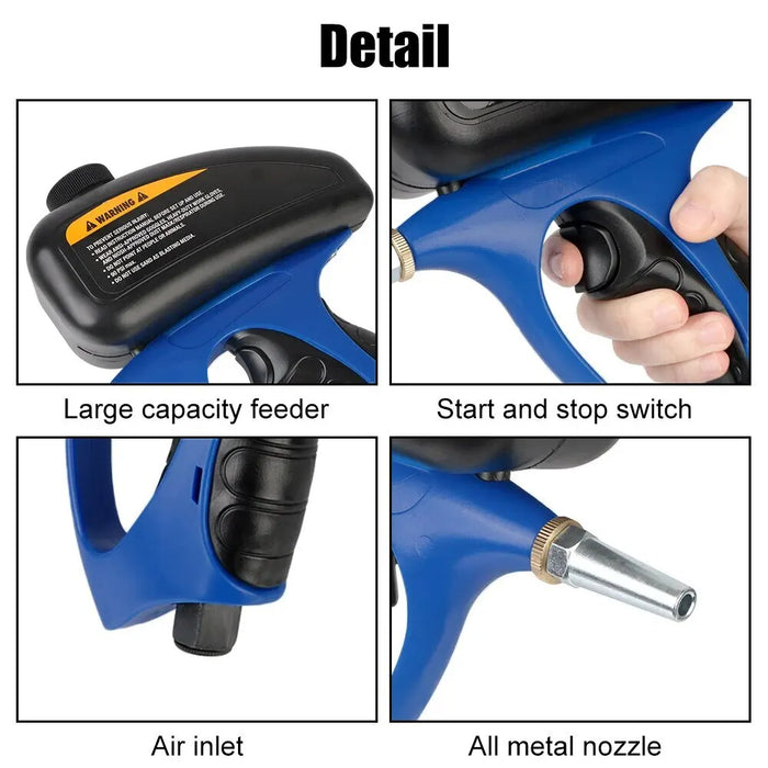 Adjustable Sandblasting Gun Portable 90psi Sand Blaster