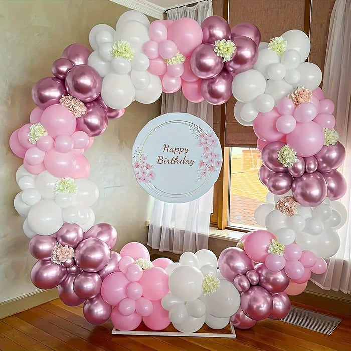 138Pcs Pink Balloon Garland Arch Set - Suitable For Weddings Birthdays Anniversaries Valentine'S Day And Many Other Occasions