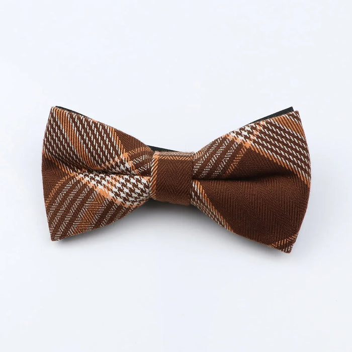 Classic Plaid Bowtie Adjustable Neckwear For Mens Fashion For Weddings And Parties