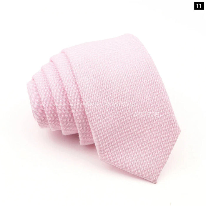 Pink Cotton Tie For Men Weddings And Daily Wear