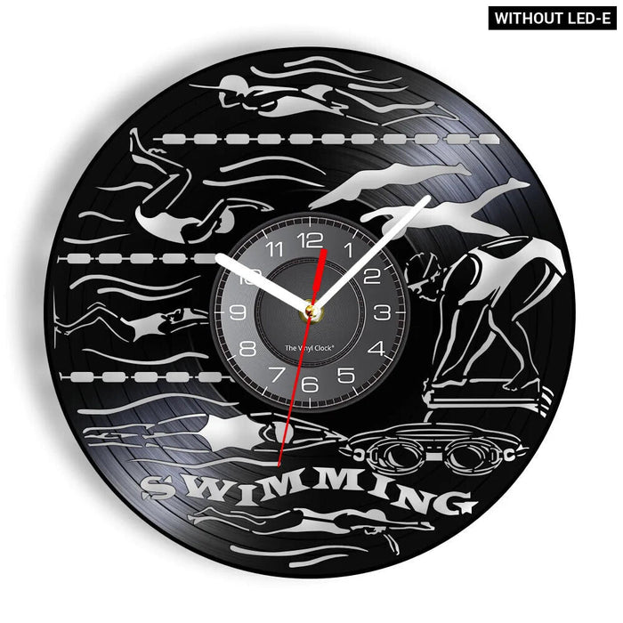 Swimming Vinyl Record Clock