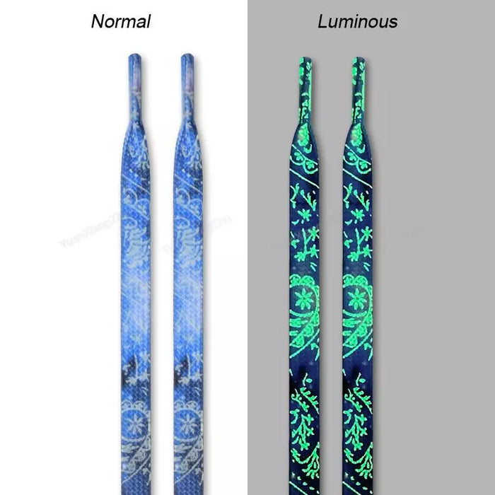 1Pair Luminous Quality Fluorescent Sneakers Flat Night Glow Shoe Laces 120/140/160Cm Length