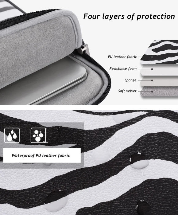 For Macbook Notebook Mens 13,14,15.6 Inch Zebra Waterproof