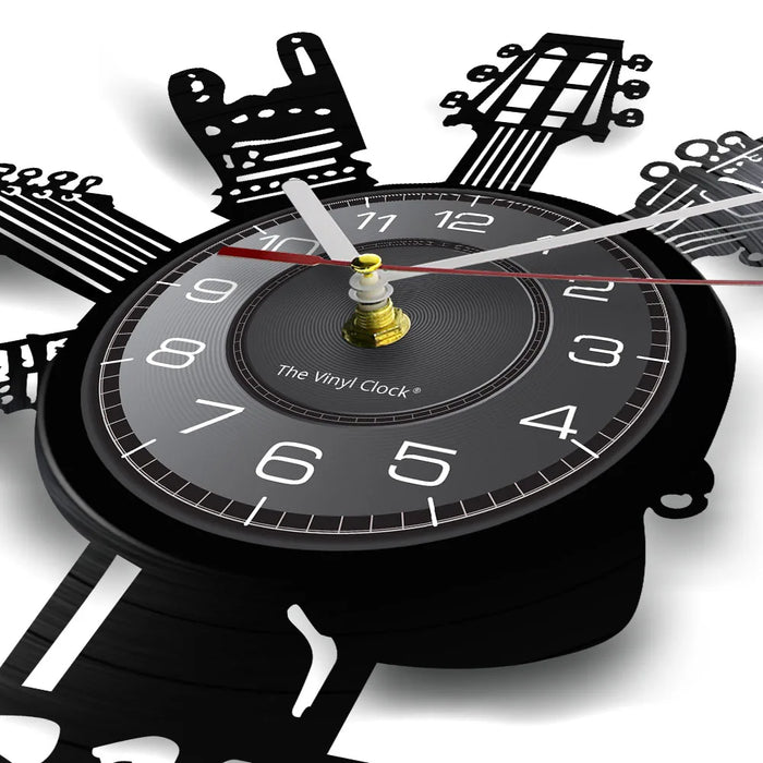 Musical Instruments Vinyl Record Clock