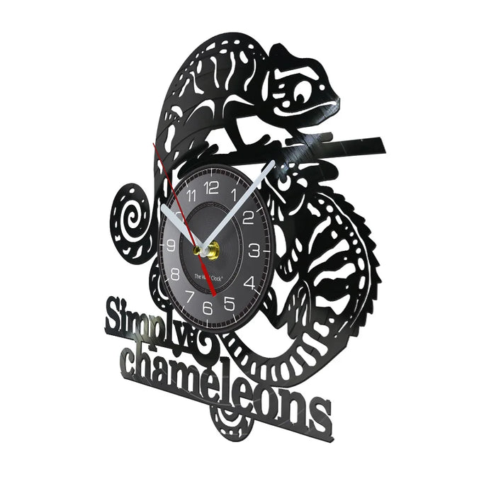 Chameleon Vinyl Record Wall Clock