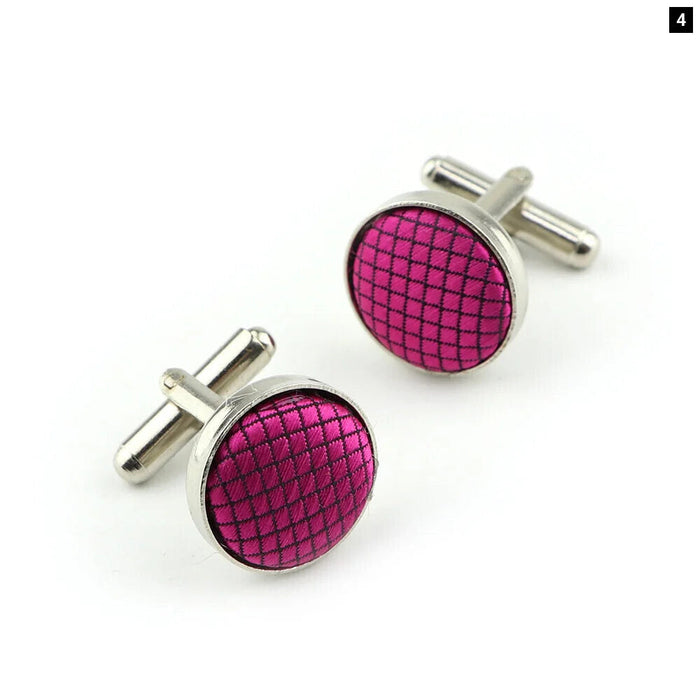 Plaid Cufflinks For Men