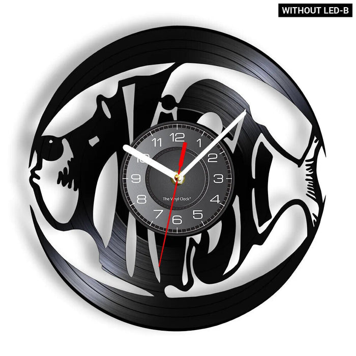 Goldfish Vinyl Record Wall Clock