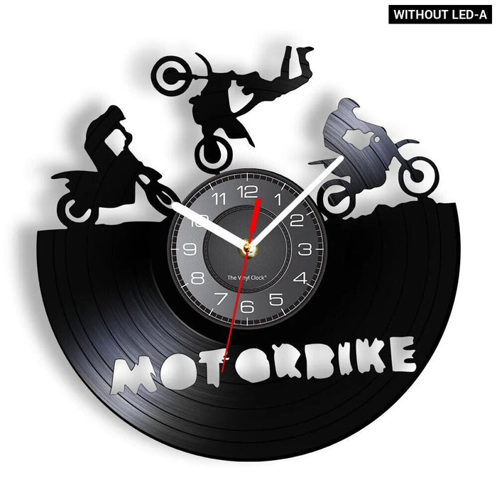 Motocross Vinyl Record Wall Clock