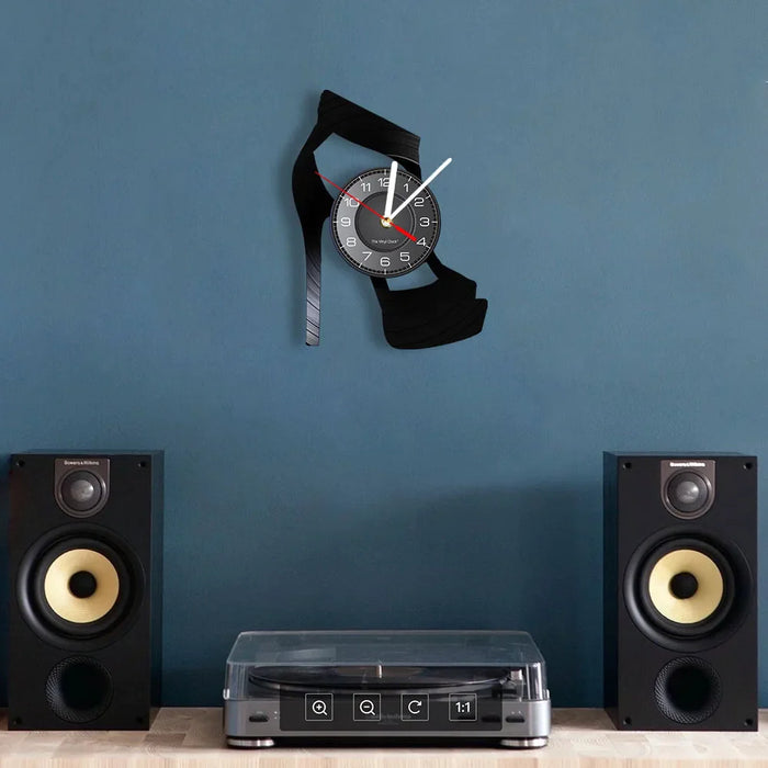 Black High Heel Wall Clock