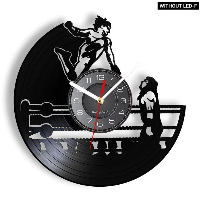 Vinyl Record Wrestling Wall Clock