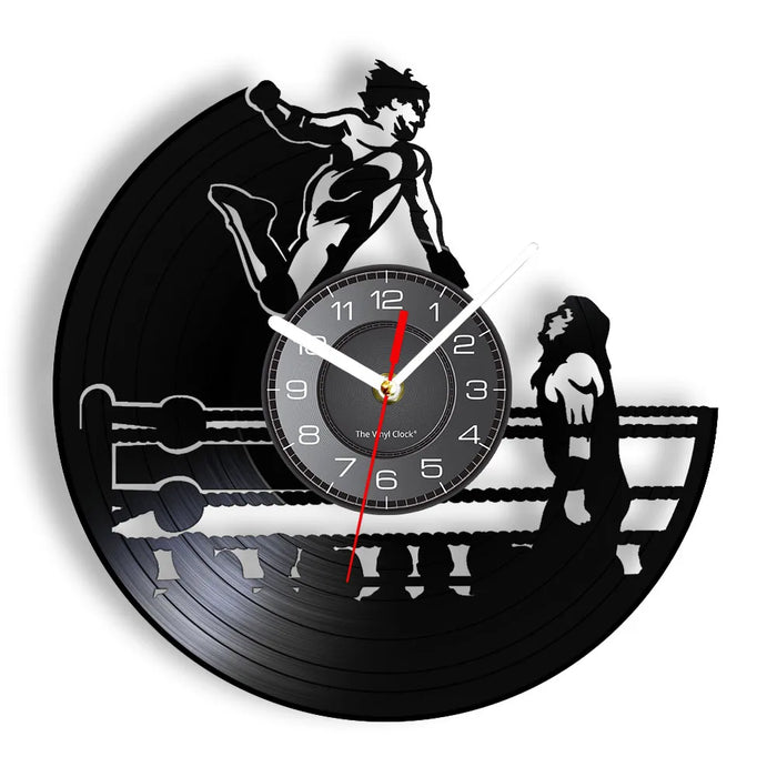 Vinyl Record Wrestling Wall Clock