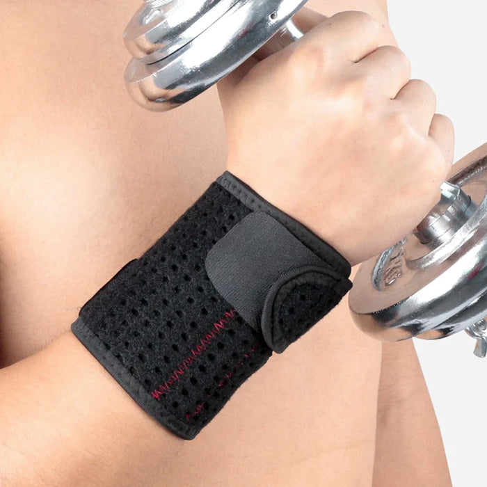 1 Pc Sports Adjustable Breathable Wrist Brace With Spring Support For Basketball Gym Training