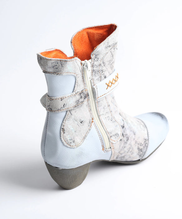 Autumn Womens Fashion Leather Printing Short Boots