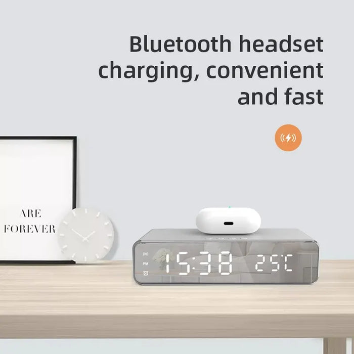 Fast Charging Dock With Alarm Clock And Thermometer