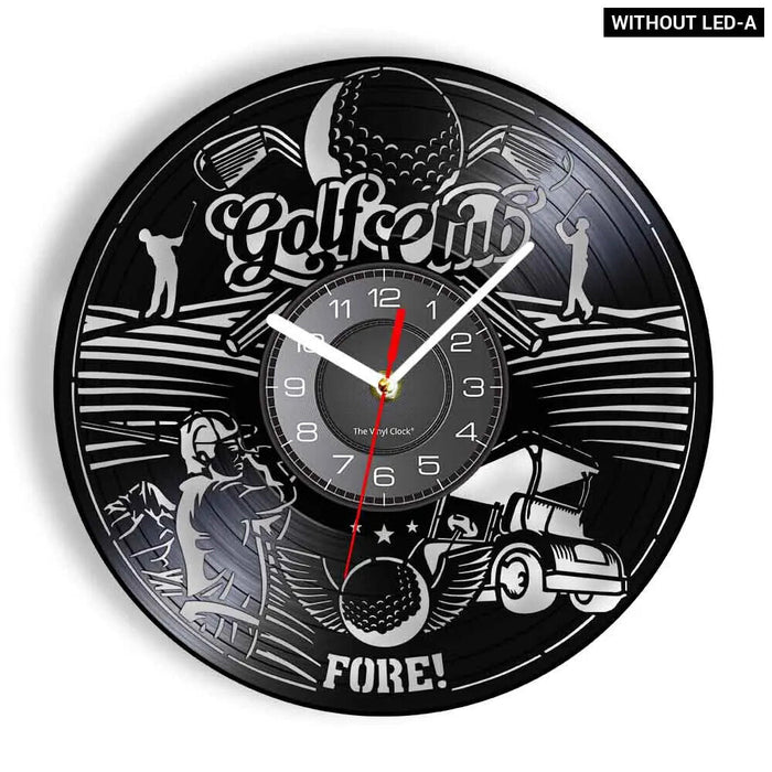 Golfer Vinyl Record Wall Clock