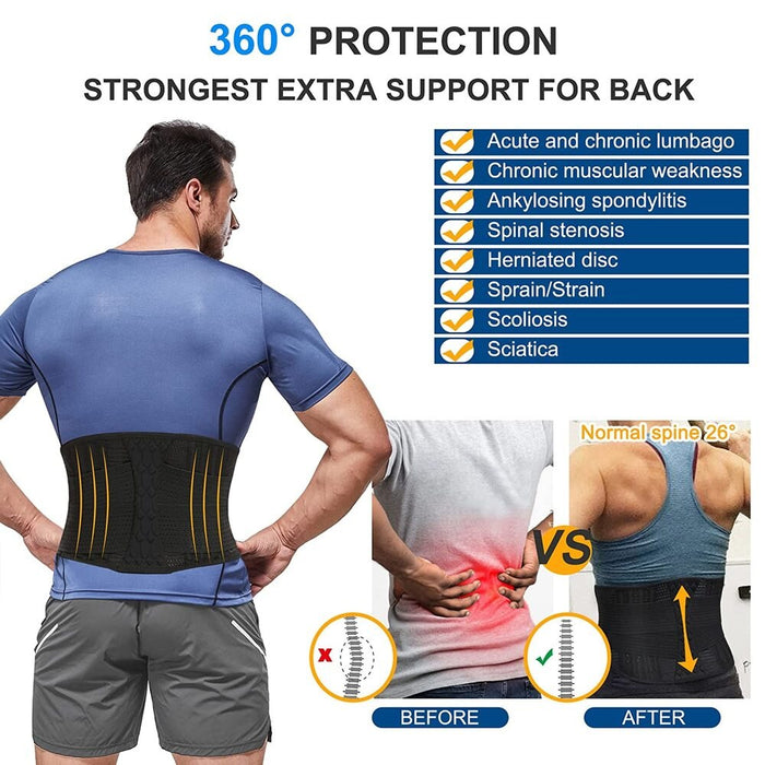 Adjustable Breathable Back Waist Brace Strap For Lower Pain