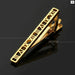 Golden Black Necktie Clip Classic Mens Accessory