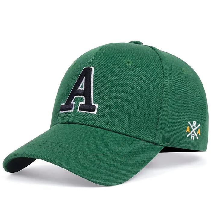 Adjustable Letter A Embroidered Baseball Cap / Hat For Spring / Autumn Outdoor Wear