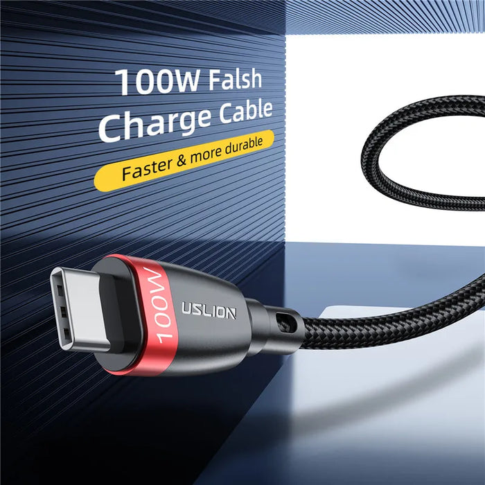 100W Usb C To Usb C Cable For Samsung Xiaomi Macbook Ipad