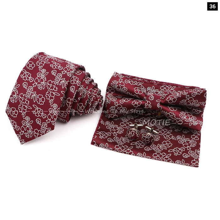 Classic Red Ties Set For Business And Weddings