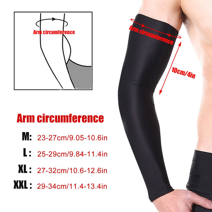 2Pcs/Pair UV Protection Long Arm Sleeves For Cycling Hiking Golf