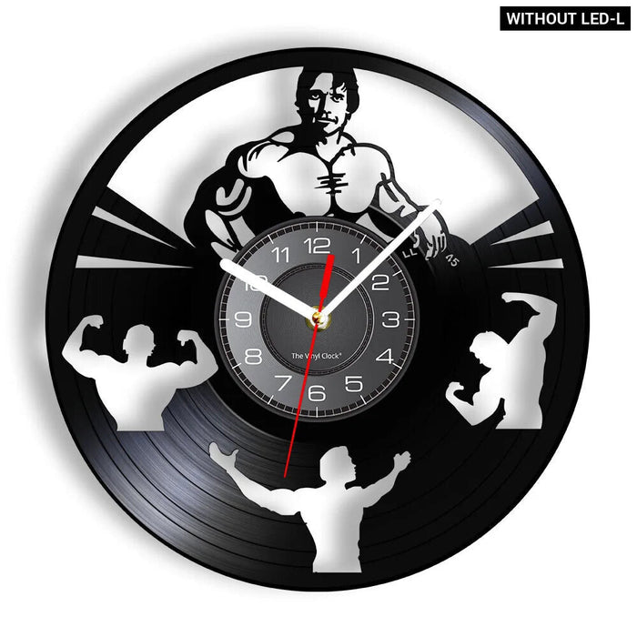 Motivational Fitness Vinyl Record Clock