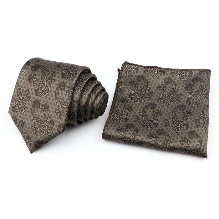 Paisley Jacquard Tie Set For Office Or Wedding