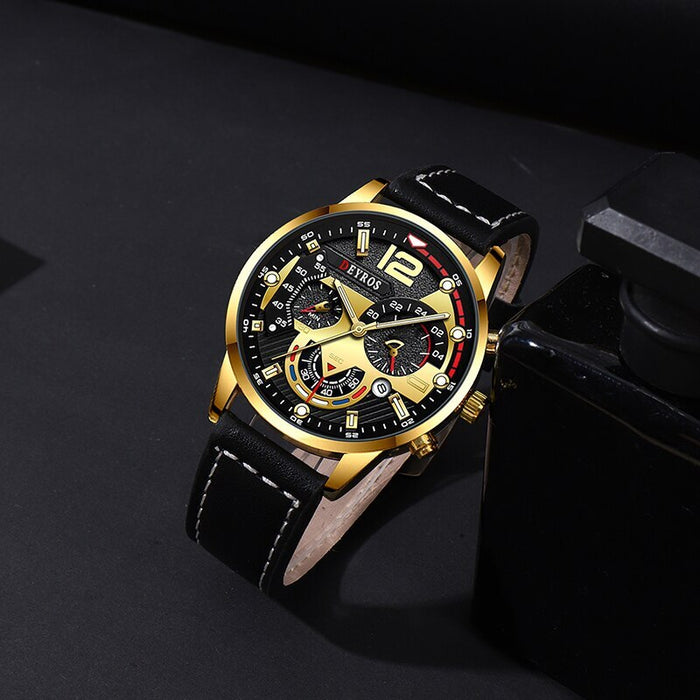 3PCS Set Luxury Mens Watches Men Skull Head Necklace Bracelet Nylon Quartz Watch Male Business Casual Wrist Watch