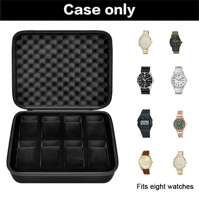 8 Slot Watch Box Organizer For Men Fits Watches Up To 42Mm