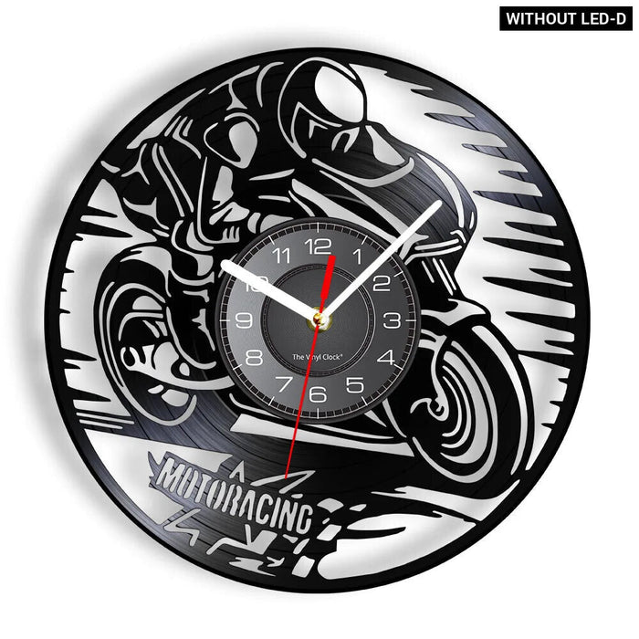 Retro Motorcycle Wall Clock