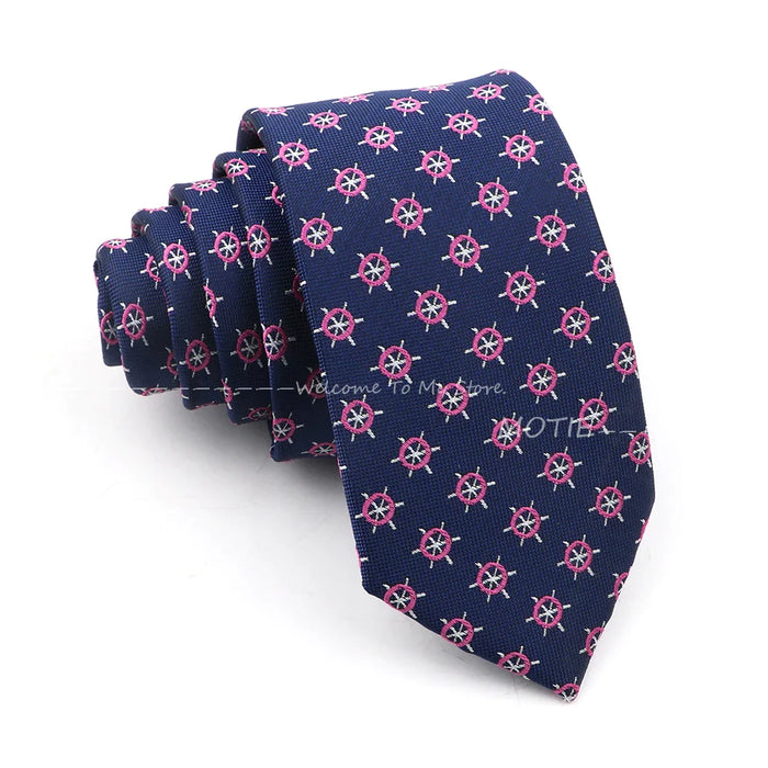 Blue Whale Pattern Tie For Weddings And Daily Wear