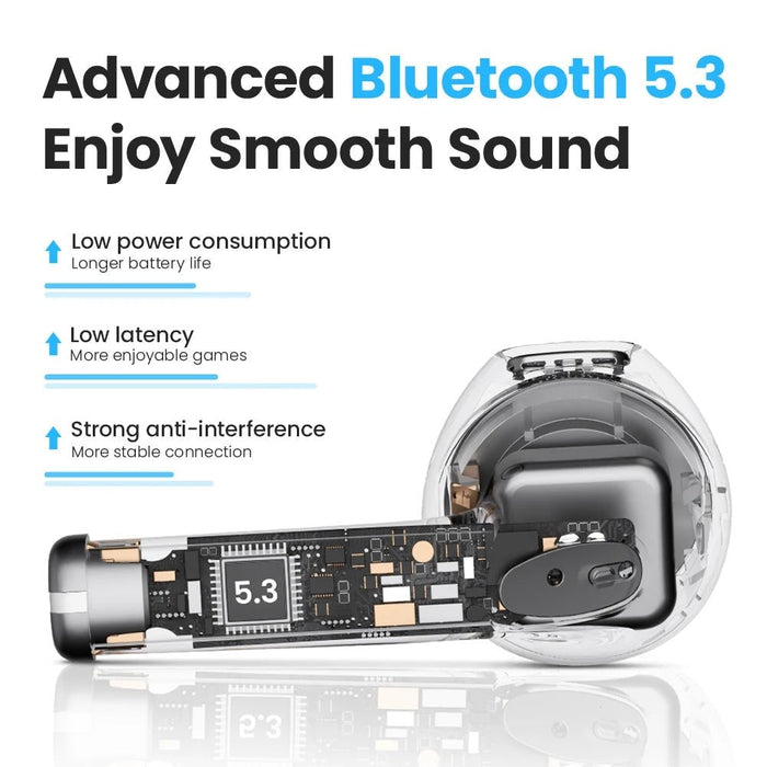 Wireless Bluetooth 5.3 Low Latency Lightweight 20H Battery Life Touch Control Headphone