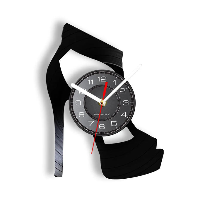 Black High Heel Wall Clock