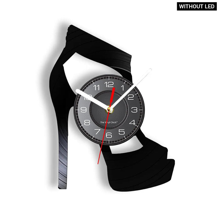 Black High Heel Wall Clock