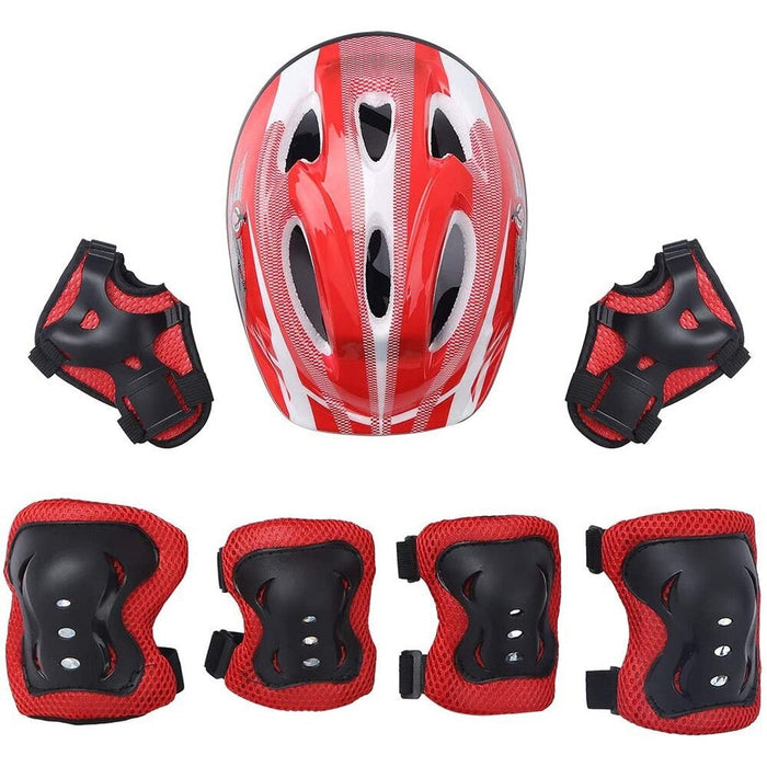 Kids Protective Gear Set Helmet Protector Knee Elbow Wrist Pads For Skateboard Skiing Scooter