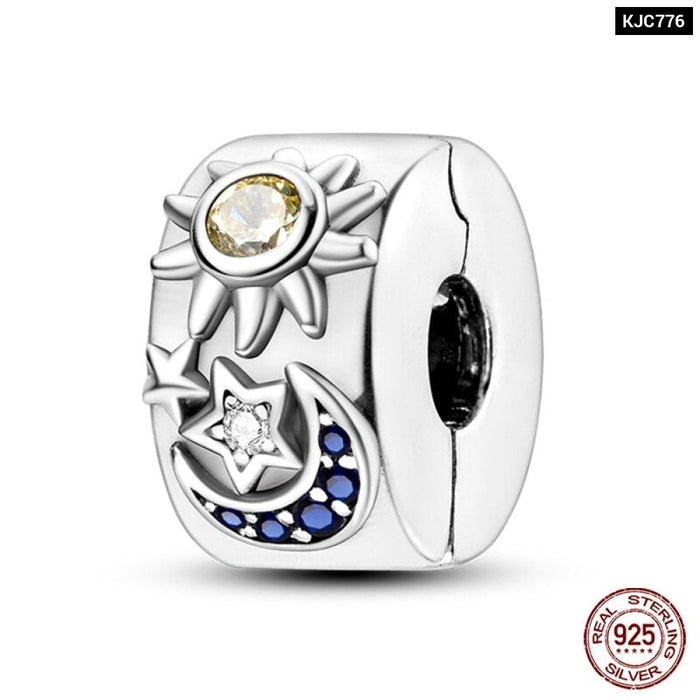 Fit Pandora Original Bracelet 925 Sterling Silver Cats Claw Butterfly Silicone Spacer Beads Colourful Zircon Fine DIY Jewelry