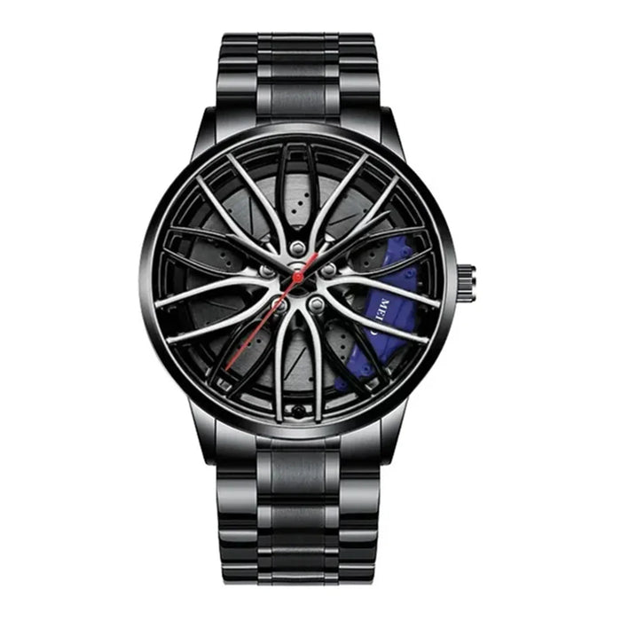 Stainless Steel Car Wheel Mens Watch