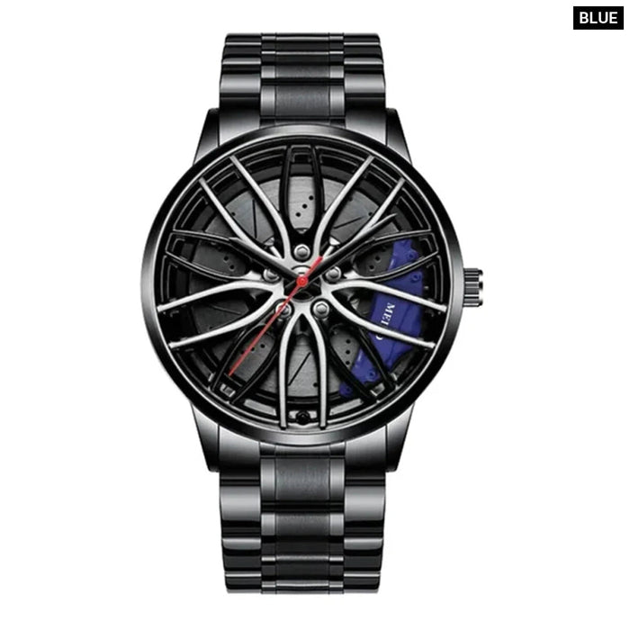 Stainless Steel Car Wheel Mens Watch
