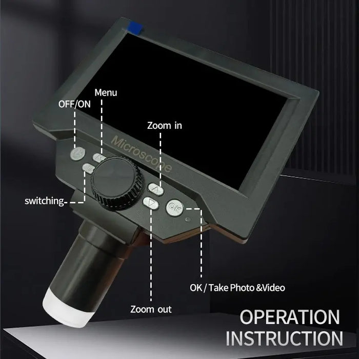 5.5 Lcd Digital Microscope With Stand