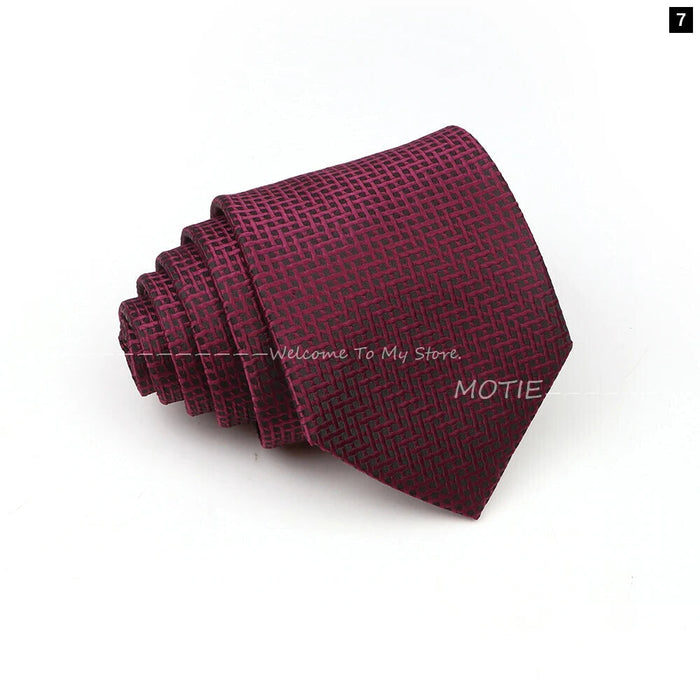 Blue Striped Polyester Tie For Business Weddings And Daily Wear