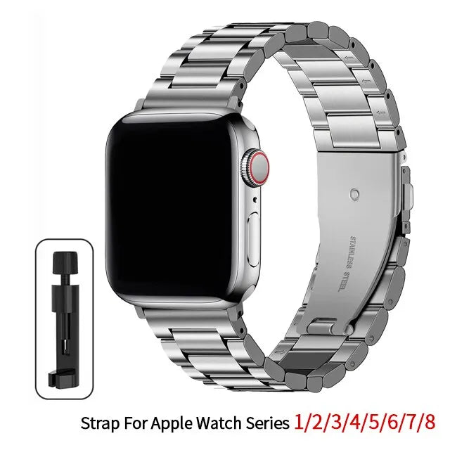 Stainless Steel Strap For Apple Watch Band 40Mm 44Mm 45Mm 49Mm Metal Bracelet For Iwatch Series 9 8 7 6 5