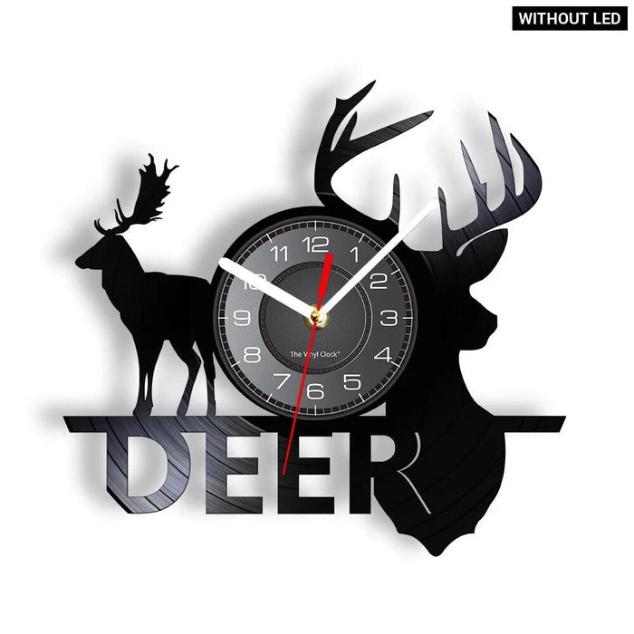 Wild Deer Hunter Vinyl Record Wall Clock