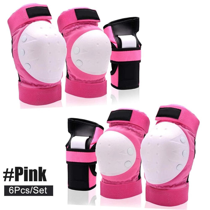 6Pcs Knee Elbow Pads Wrist Guards Protective Gear for Youth Adult