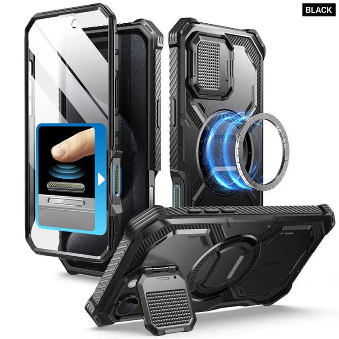 For Iphone 16 Pro Max 6.8" Armorbox Full-Body Rugged Bumper Phone Case With Built-In Screen Protector