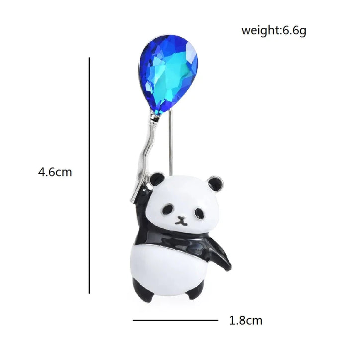 Panda Brooches Pins Enamel Balloon Animal Party Casual