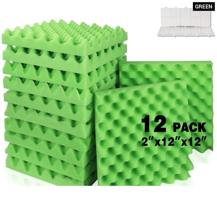 12 Pack Egg Crate Acoustic Foam Panels Home Studio Foam Panels Absorption Acoustic Panel High Density Sound-absorbing Material