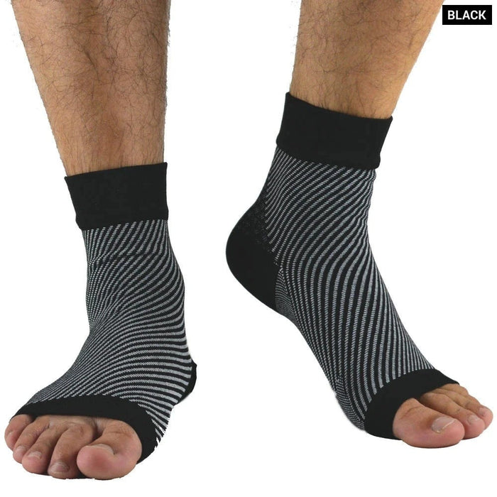 1 Pair Ankle Brace Compression Sleeves Relieves Achilles Tendonitis Joint Pain